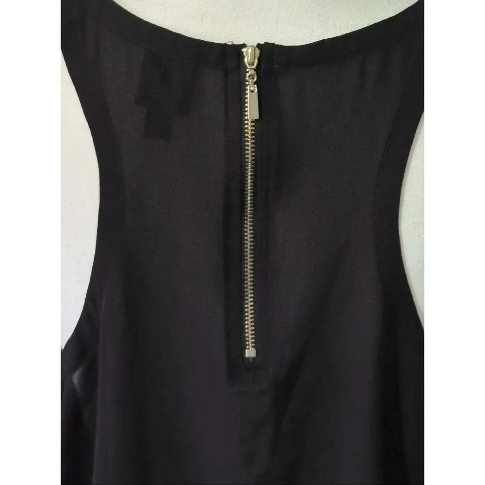 2B Bebe Y2K Black Semi Sheer V-Neck Tank Sz 2X READ - Picture 6 of 9